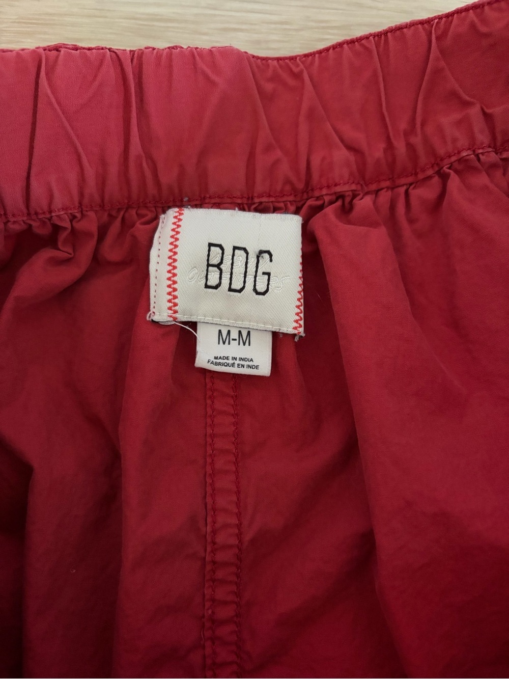 BDG Red Bubble Mini Skirt Size M - Picture 3 of 5
